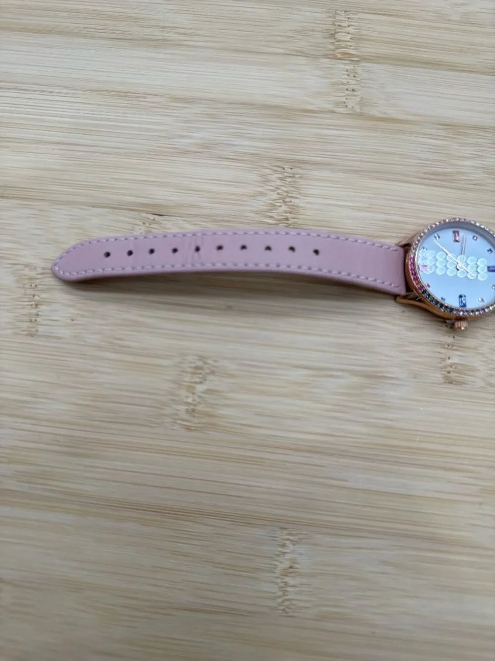 Timex Women Dress TW2V76800JI Rainbow Crystals 32mm Pink Leather Watch